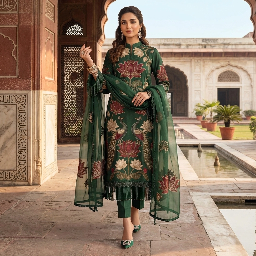 3 Piece Embroidered Lawn Suit